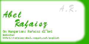 abel rafaisz business card